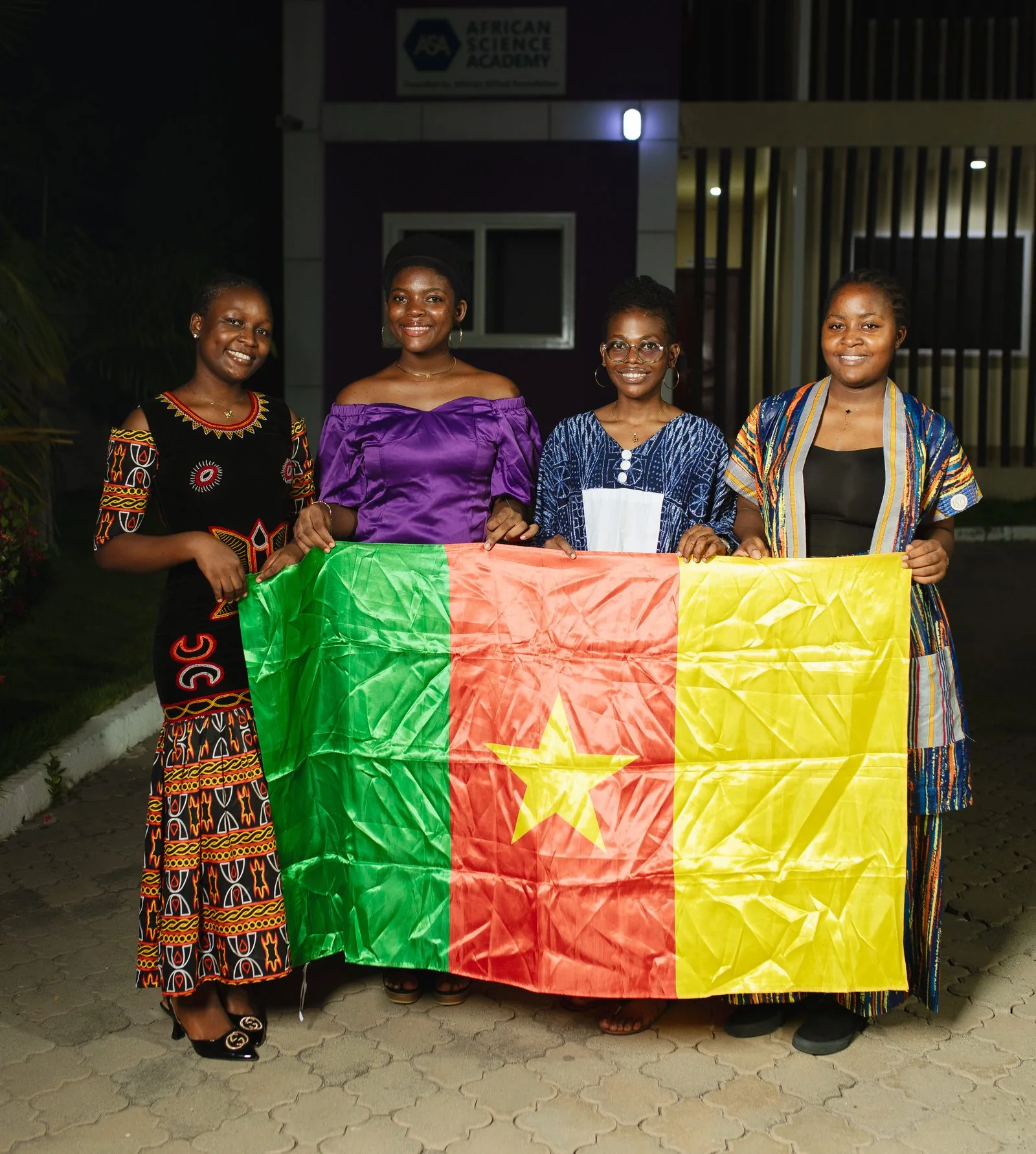 ASA students from Cameroon with their national flag