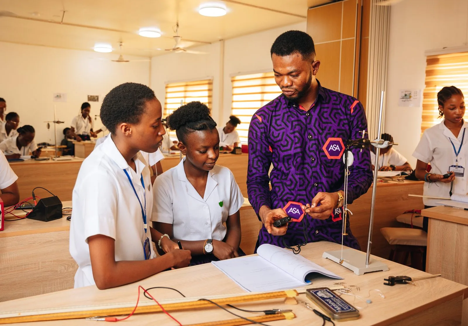 ASA students in a classroom with laptops