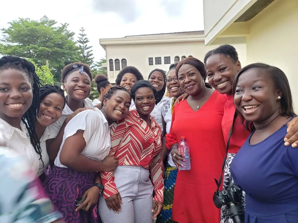 ASA students and staff celebrating together on campus