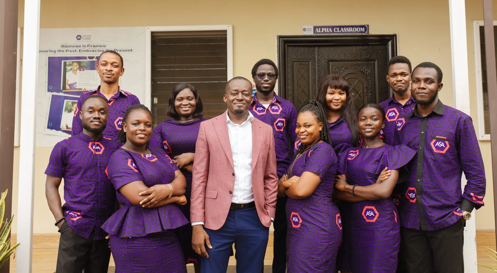 ASA Head of School with students in the classroom